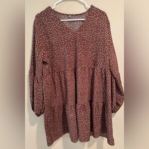 Brown Polka Dot Dress